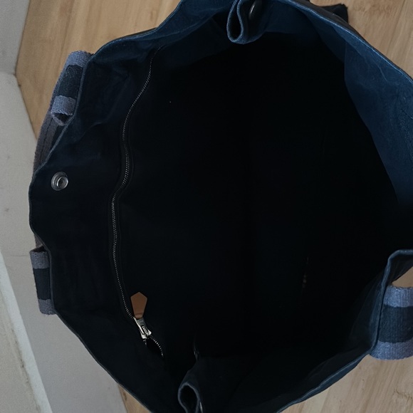 Hermes fourre tote bag black and grey canvas - Picture 5 of 8